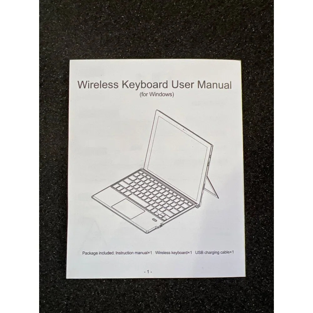 Wireless Backlit Keyboard For Surface Go/Go2/Go3/Go4 QWERTY Magnetic Grey With U